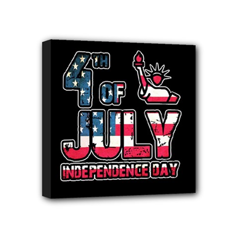 4th Of July Independence Day Mini Canvas 4  X 4  by Valentinaart