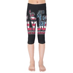 4th Of July Independence Day Kids  Capri Leggings 