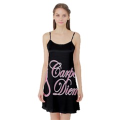 Carpe Diem  Satin Night Slip by Valentinaart