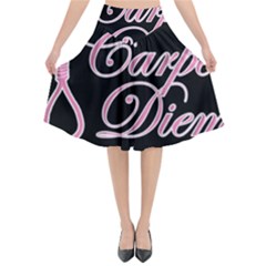 Carpe Diem  Flared Midi Skirt by Valentinaart