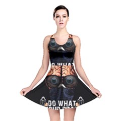 Do What Your Brain Says Reversible Skater Dress by Valentinaart