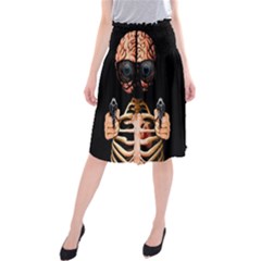 Do What Your Brain Says Midi Beach Skirt by Valentinaart