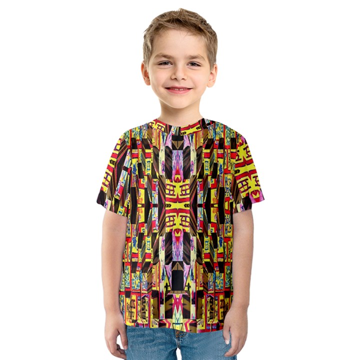 Three D Pie  Kids  Sport Mesh Tee