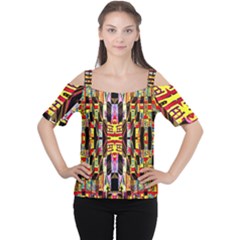 Three D Pie  Cutout Shoulder Tee