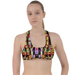 Three D Pie  Criss Cross Racerback Sports Bra