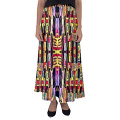 Three D Pie  Flared Maxi Skirt