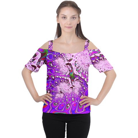 Fractal Fantasy 717a Cutout Shoulder Tee by Fractalworld