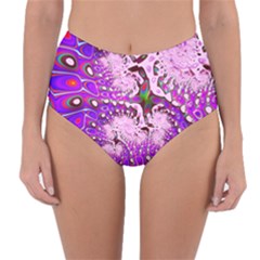 Fractal Fantasy 717a Reversible High-waist Bikini Bottoms