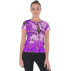 Fractal Fantasy 717a Short Sleeve Sports Top  by Fractalworld