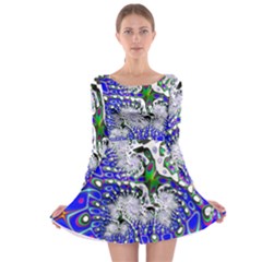 Fractal Fantasy 717c Long Sleeve Skater Dress