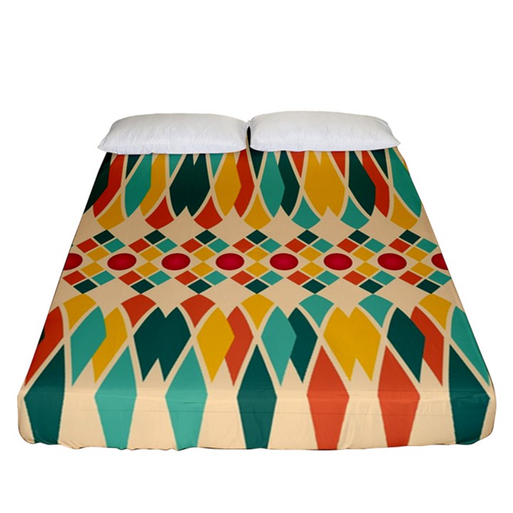 Festive Pattern Fitted Sheet (California King Size)