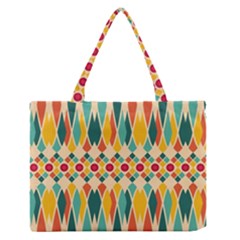 Festive Pattern Medium Zipper Tote Bag by linceazul