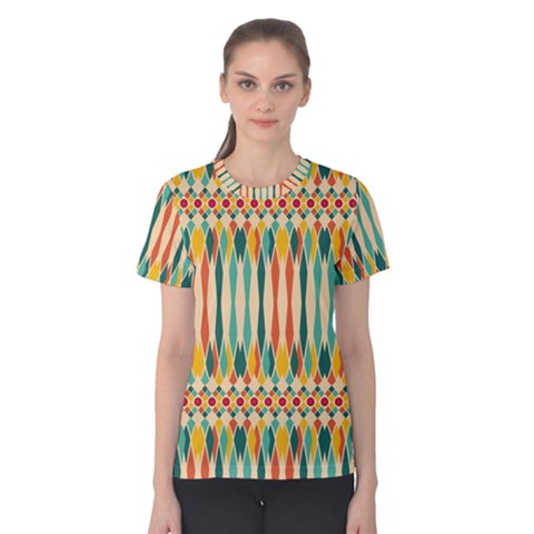 Festive Pattern Women s Cotton Tee by linceazul