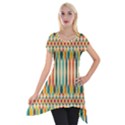 Festive Pattern Short Sleeve Side Drop Tunic View1