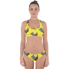 Yellow Rooster Cross Back Hipster Bikini Set