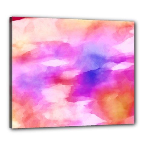 Colorful Abstract Pink And Purple Pattern Canvas 24  X 20  by paulaoliveiradesign