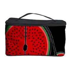 Watermelon Bicycle  Cosmetic Storage Case by Valentinaart