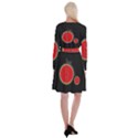 Watermelon bicycle  Long Sleeve Velvet Front Wrap Dress View2