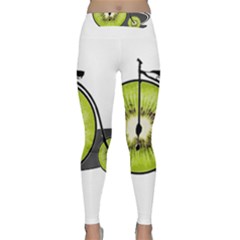 Kiwi Bicycle  Classic Yoga Leggings by Valentinaart