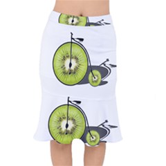 Kiwi Bicycle  Mermaid Skirt by Valentinaart