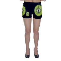 Kiwi Bicycle  Skinny Shorts by Valentinaart