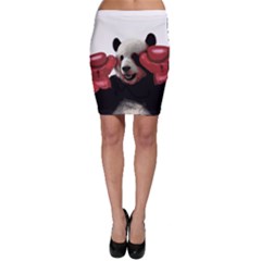 Boxing Panda  Bodycon Skirt by Valentinaart