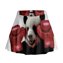 Boxing Panda  Mini Flare Skirt by Valentinaart