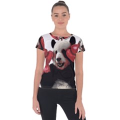 Boxing Panda  Short Sleeve Sports Top 