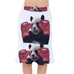 Boxing Panda  Mermaid Skirt by Valentinaart