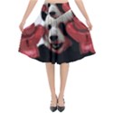 Boxing panda  Flared Midi Skirt View1