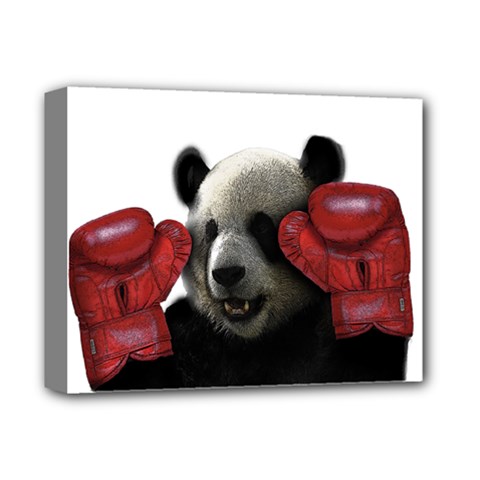 Boxing Panda  Deluxe Canvas 14  X 11  by Valentinaart