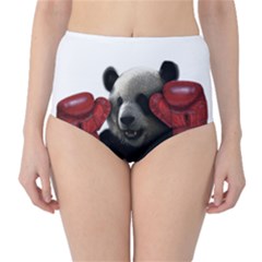 Boxing Panda  High-waist Bikini Bottoms by Valentinaart