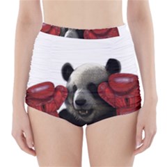 Boxing Panda  High-waisted Bikini Bottoms by Valentinaart