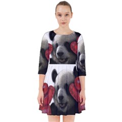 Boxing Panda  Smock Dress