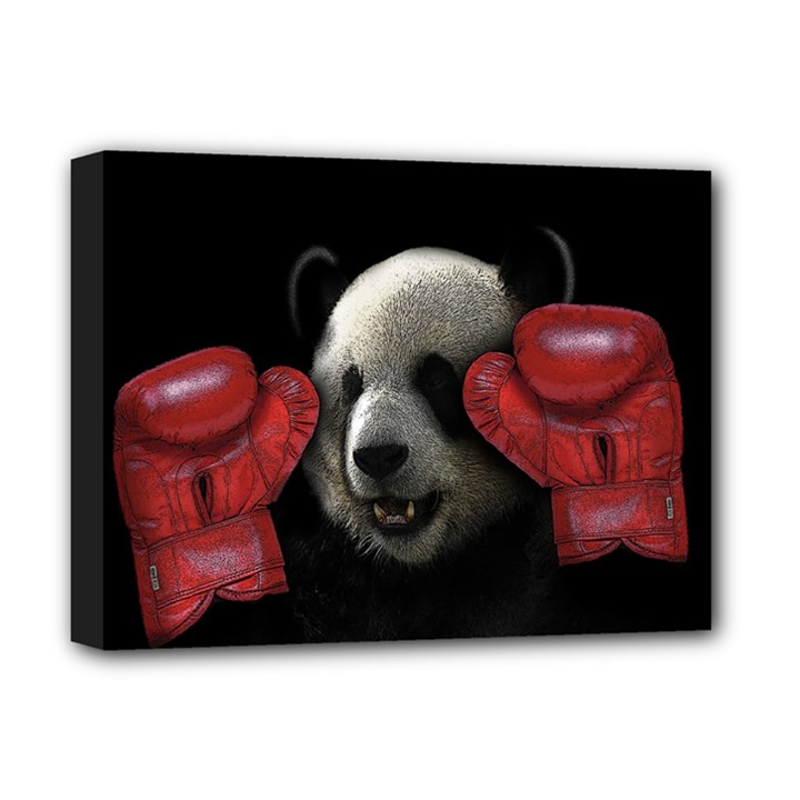 Boxing panda  Deluxe Canvas 16  x 12  