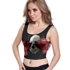 Boxing Panda  Crop Top by Valentinaart