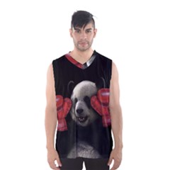 Boxing Panda  Men s Basketball Tank Top by Valentinaart