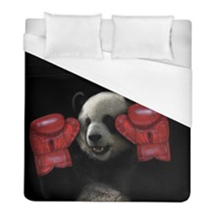 Boxing Panda  Duvet Cover (full/ Double Size) by Valentinaart