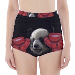 Boxing Panda  High-waisted Bikini Bottoms by Valentinaart