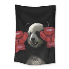 Boxing Panda  Small Tapestry by Valentinaart