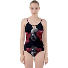 Boxing Panda  Cut Out Top Tankini Set