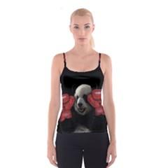 Boxing Panda  Spaghetti Strap Top by Valentinaart