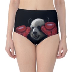 Boxing Panda  High-waist Bikini Bottoms by Valentinaart