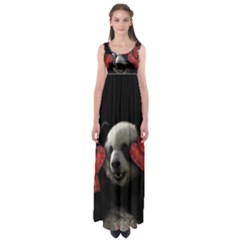 Boxing Panda  Empire Waist Maxi Dress by Valentinaart