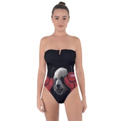 Boxing Panda  Tie Back One Piece Swimsuit