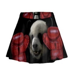 Boxing Panda  Mini Flare Skirt by Valentinaart