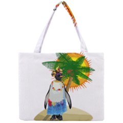 Tropical Penguin Mini Tote Bag by Valentinaart