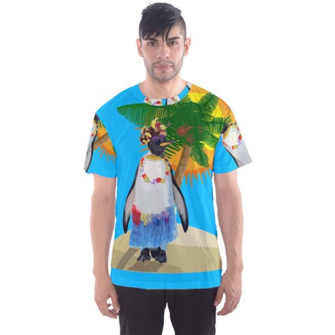 Tropical Penguin Men s Sports Mesh Tee by Valentinaart