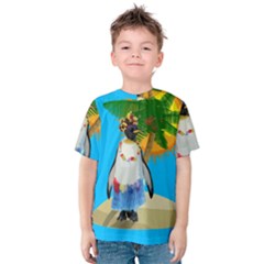 Tropical Penguin Kids  Cotton Tee