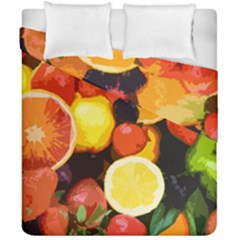 Fruits Pattern Duvet Cover Double Side (california King Size) by Valentinaart